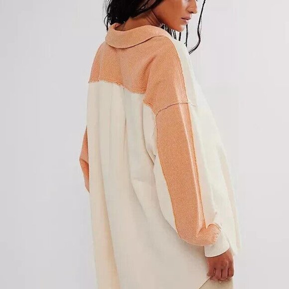 Free People Madeleine Sweatshirt Pullover Top Oversized Slouchy XS New 270984 - Picture 3 of 8